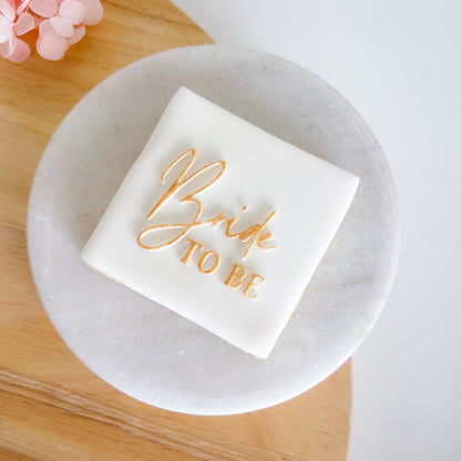 "Bride to Be" - Pop Stamp Plate