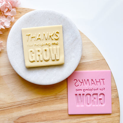 "Thanks For Helping Me Grow" - Pop Stamp Plate