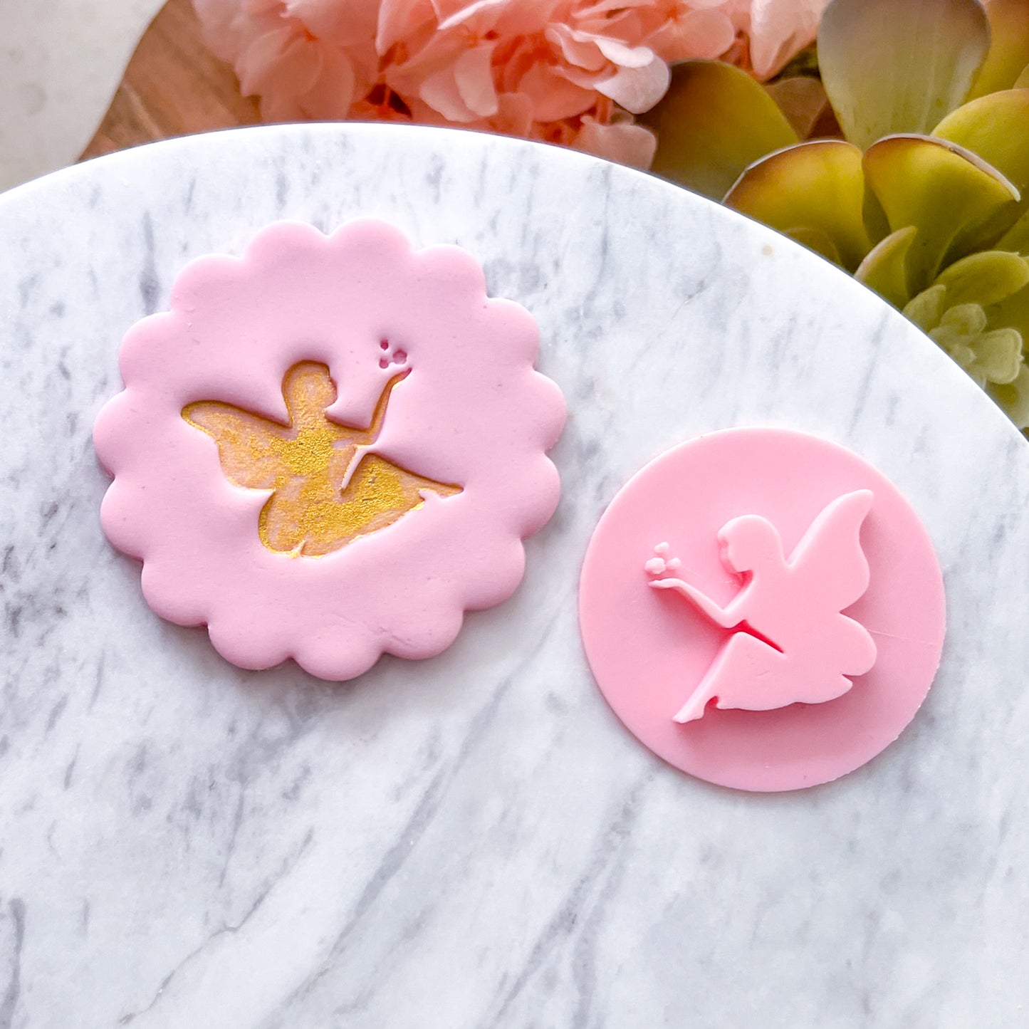 Fairy Sitting Fondant Stamp