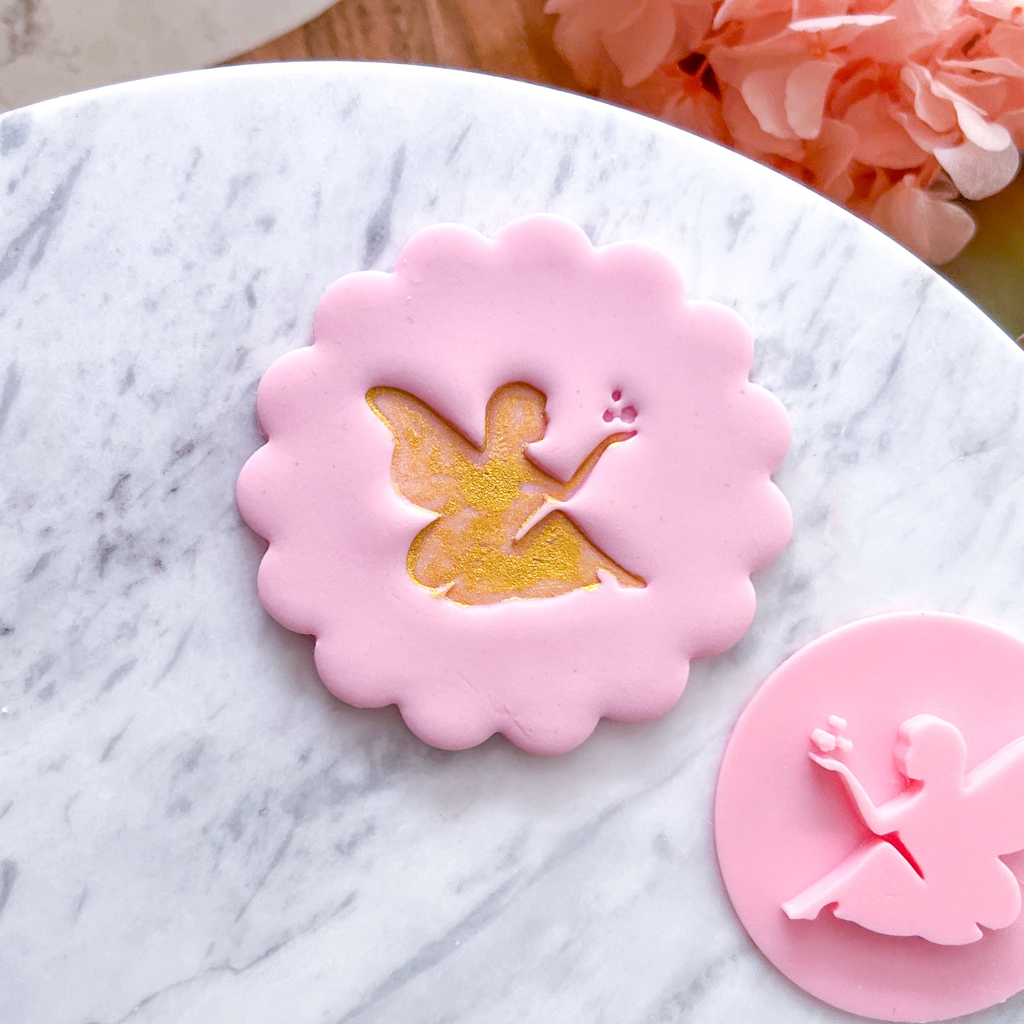 Fairy Sitting Fondant Stamp