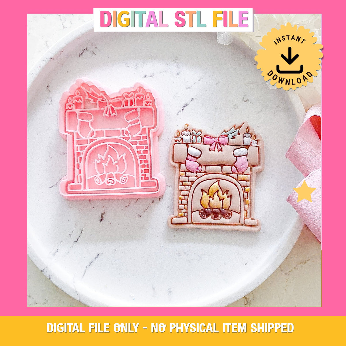 "Fireplace" Cookie Cutter & Stamp