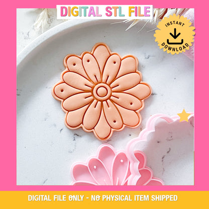 Flower #4 Cookie Cutter & Stamp