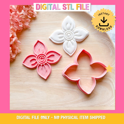 Flower #5 Cookie Cutter & Stamp