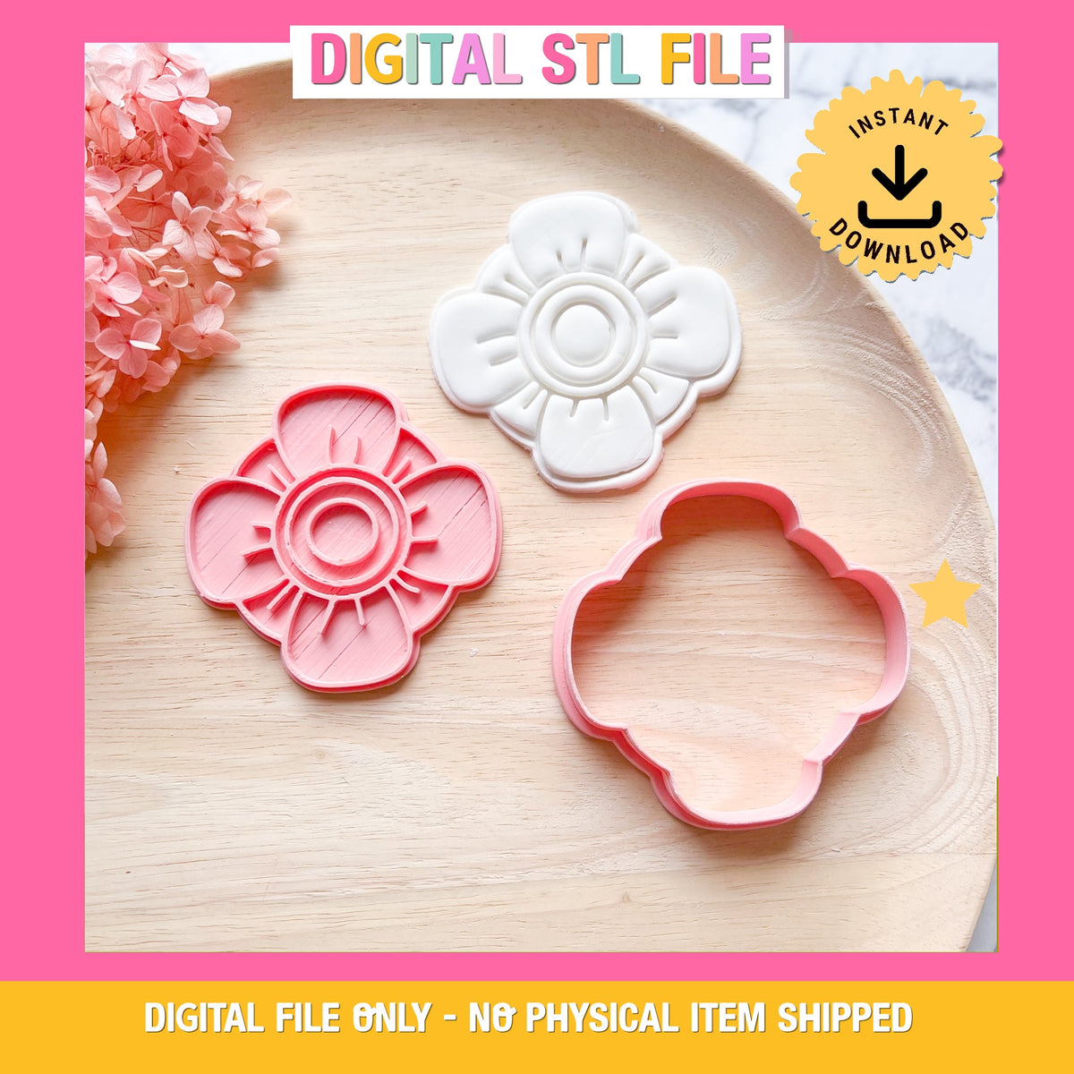 Flower #6 Cookie Cutter & Stamp