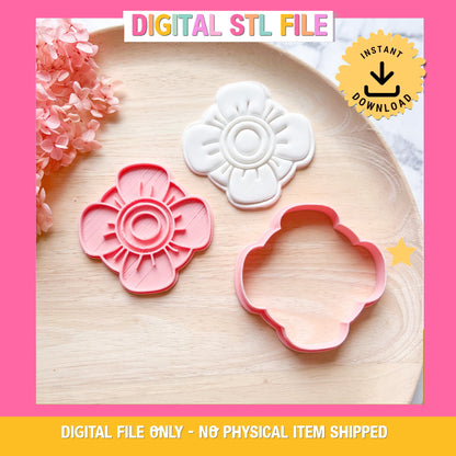 Flower #6 Cookie Cutter & Stamp