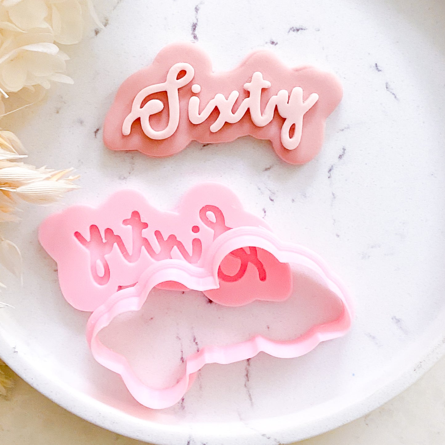 "Sixty" - Cookie Stamp & Cutter Set