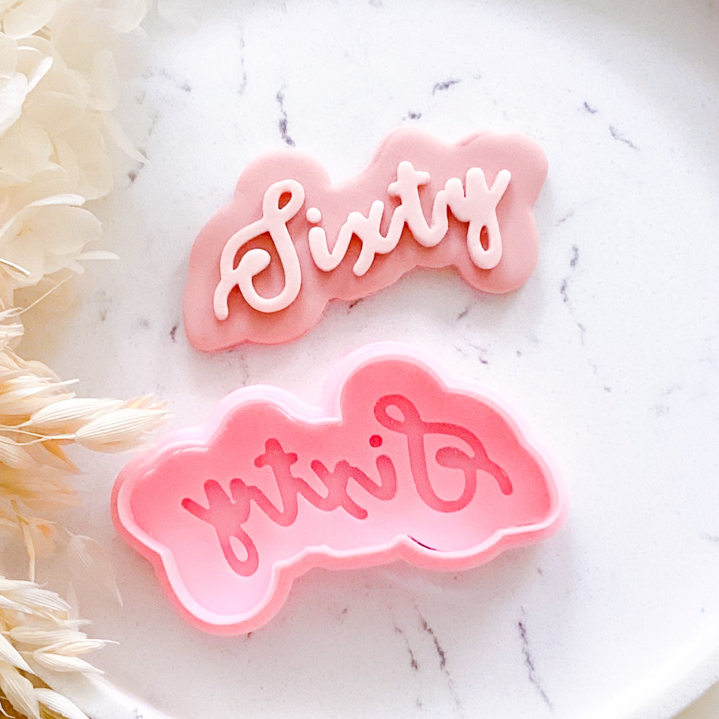 "Sixty" - Cookie Stamp & Cutter Set