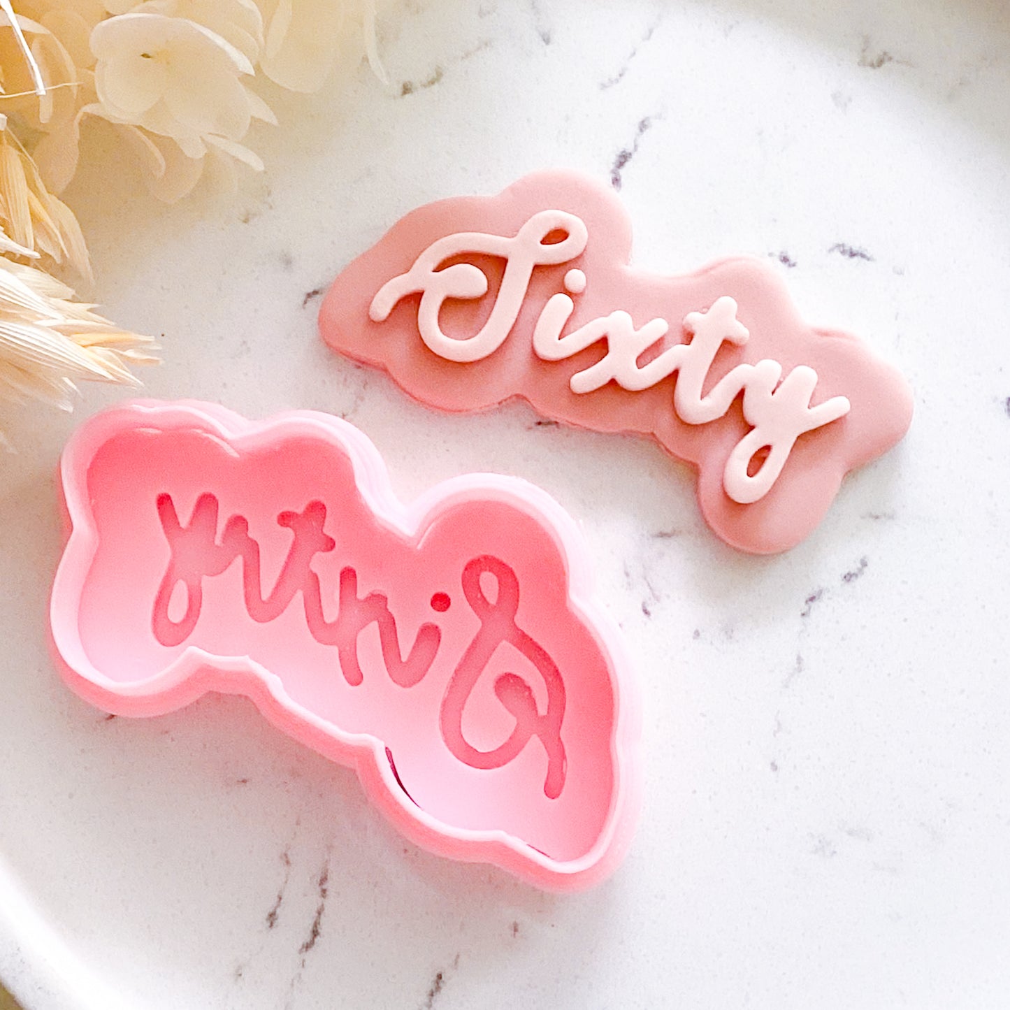 "Sixty" - Cookie Stamp & Cutter Set