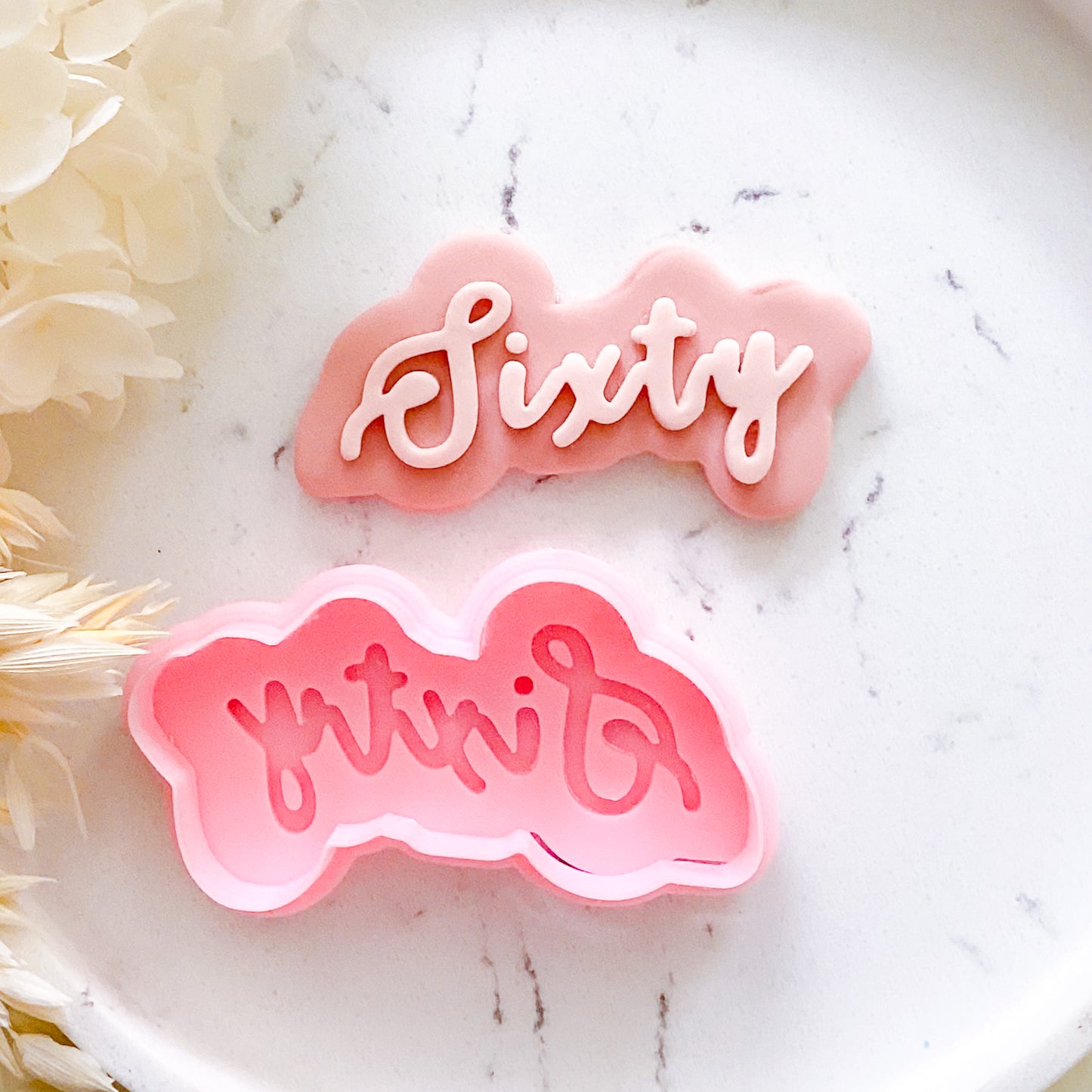 "Sixty" - Cookie Stamp & Cutter Set