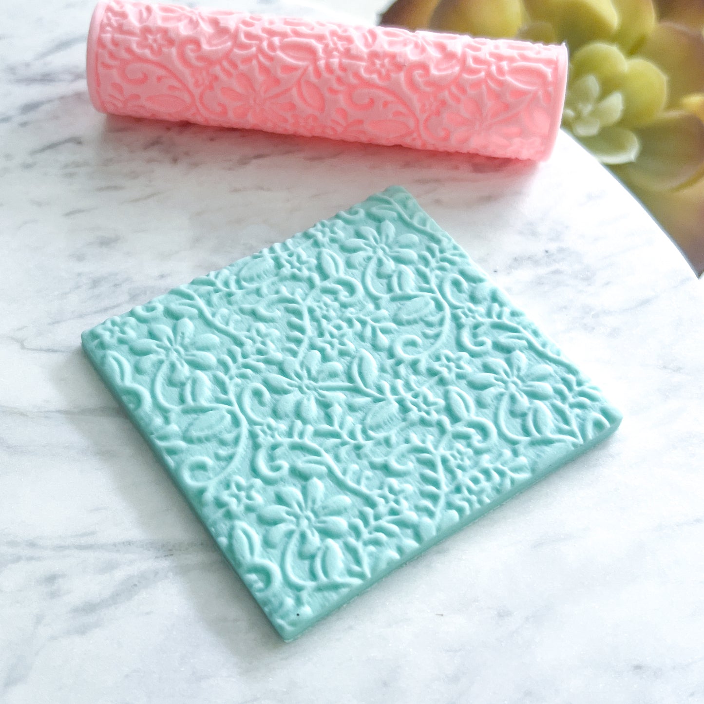 "Romantic Florals" Fondant Texture Roller