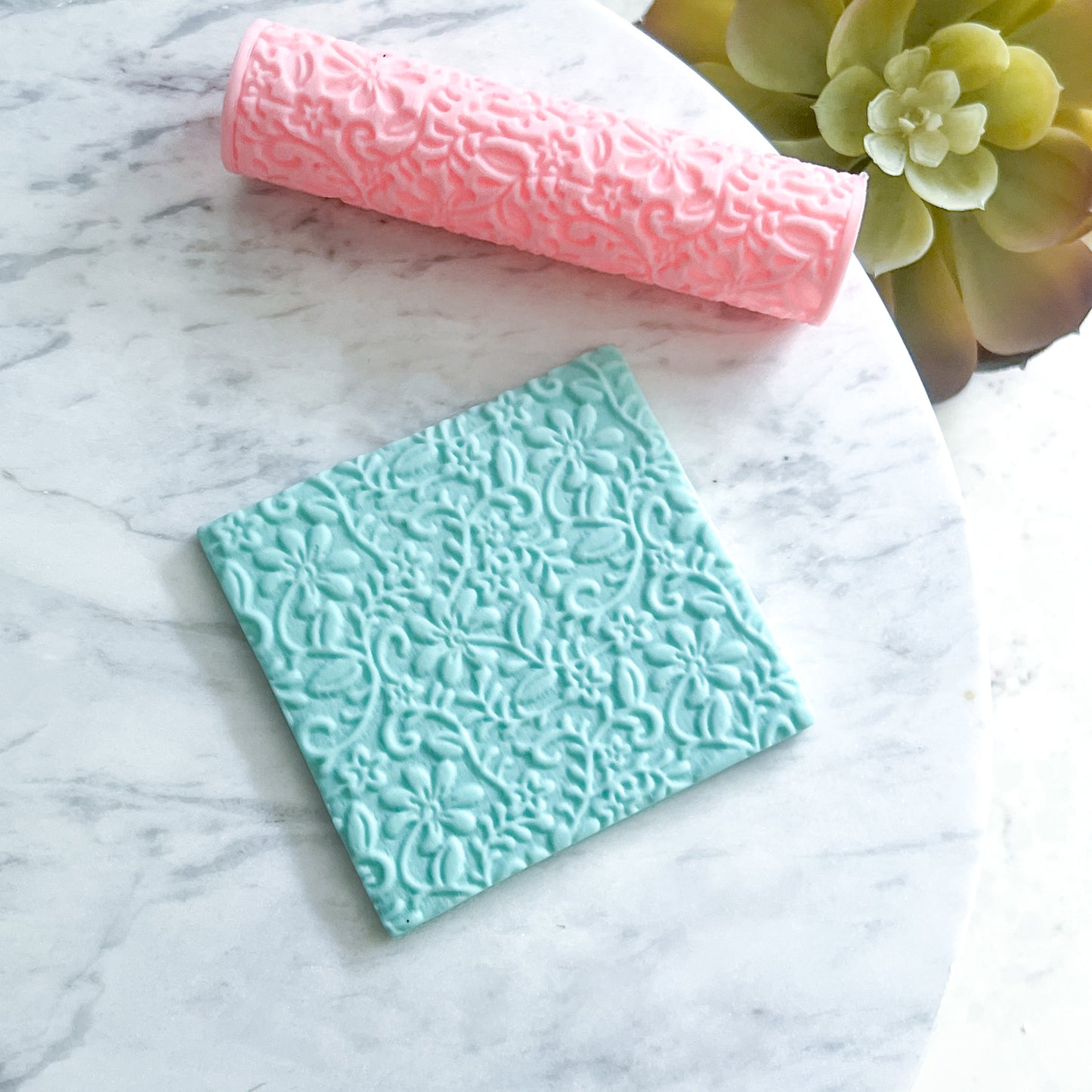 "Romantic Florals" Fondant Texture Roller