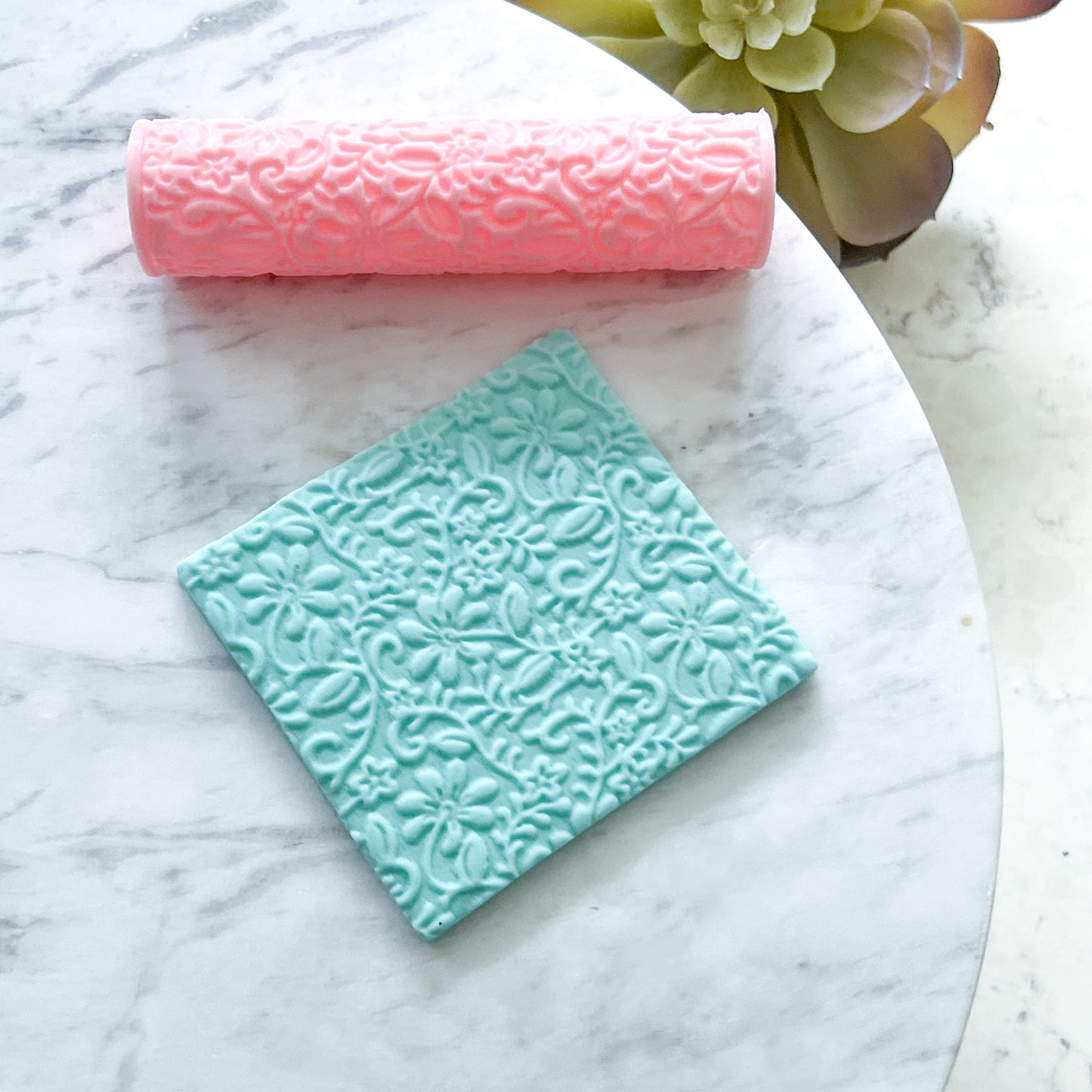 "Romantic Florals" Fondant Texture Roller