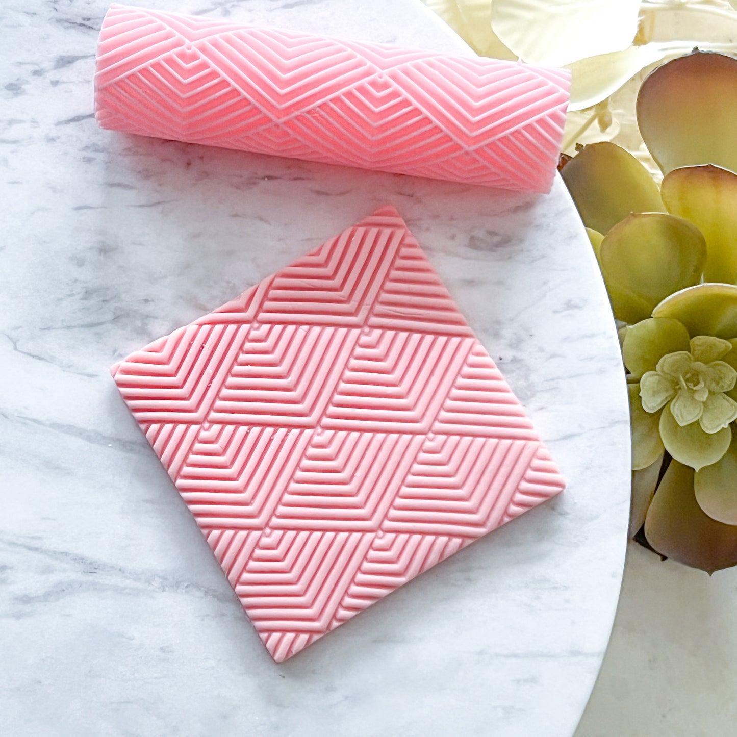 "Chevron" Fondant Texture Roller