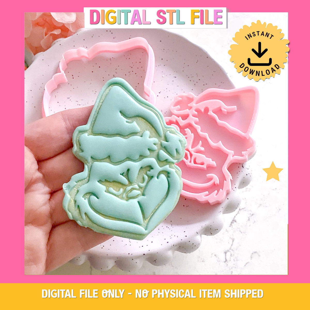 "Grinch" Cookie Cutter & Stamp