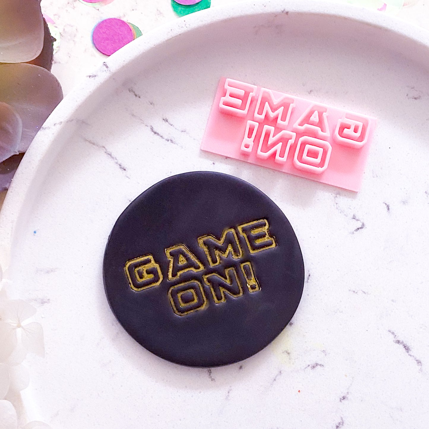 "Game On" Fondant Stamp