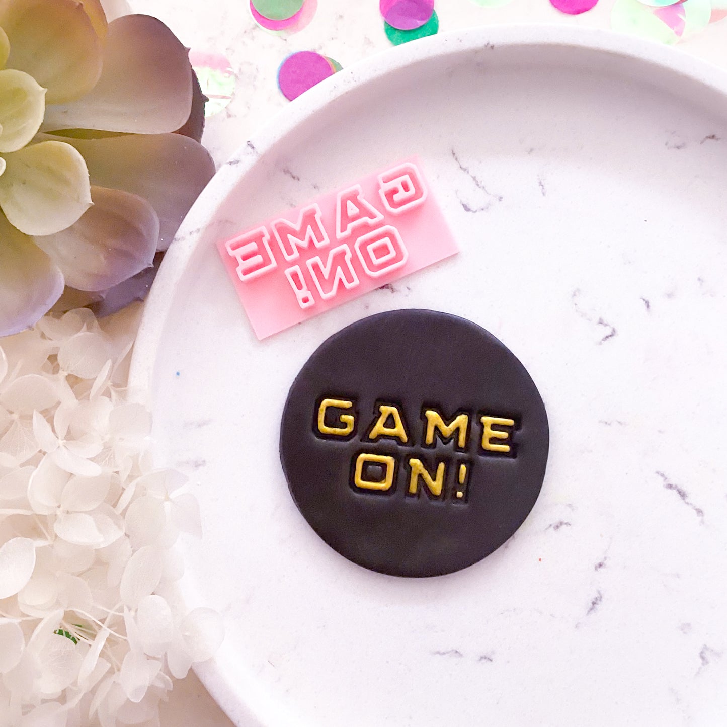 "Game On" Fondant Stamp