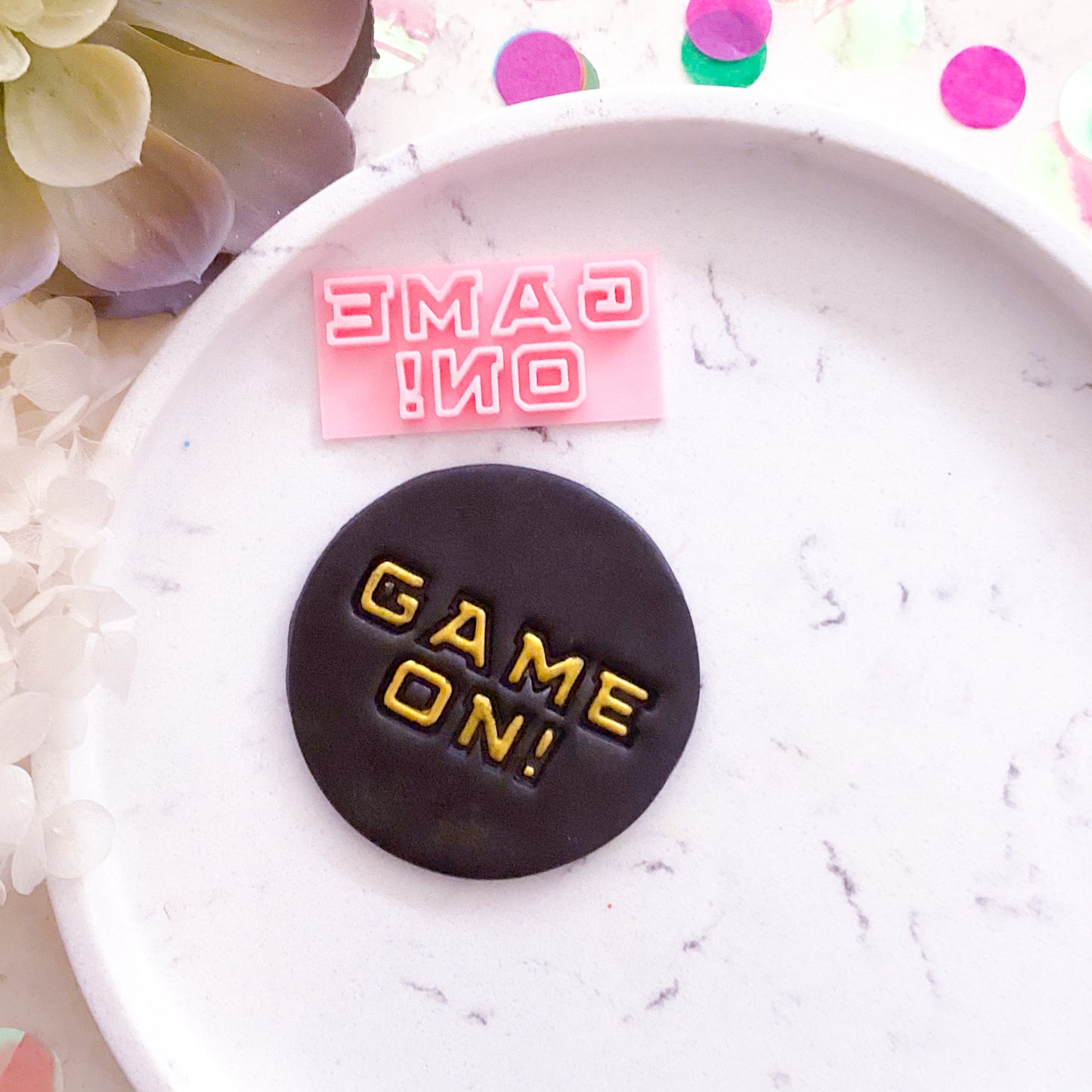 "Game On" Fondant Stamp