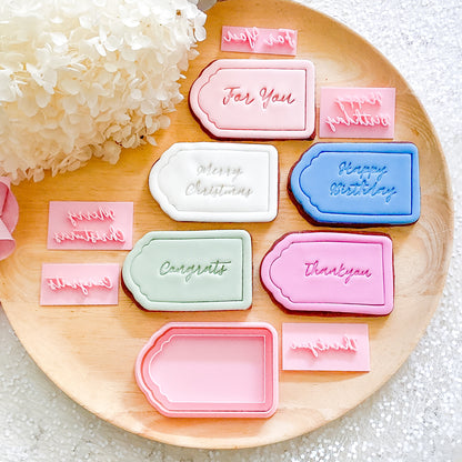 "Large Gift Tag" Cutter and Stamps