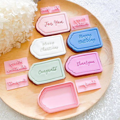 "Large Gift Tag" Cutter and Stamps