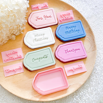 "Large Gift Tag" Cutter and Stamps