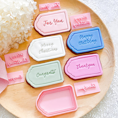 "Large Gift Tag" Cutter and Stamps