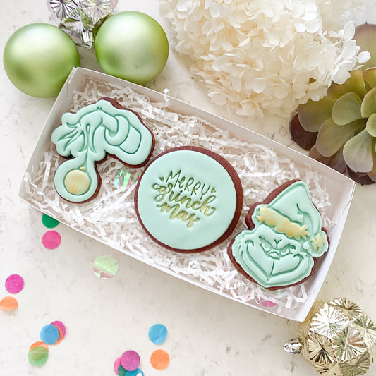 "Grinch Christmas" Cookie Bundle 3 pc Set