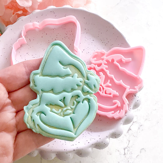 "Grinch" Cookie Cutter & Stamp
