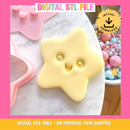 "Happy Star" - Cookie Cutter & Stamp