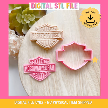 "Harley Logo" - Cookie Cutter & Stamp