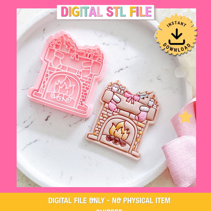 "Fireplace" Cookie Cutter & Stamp