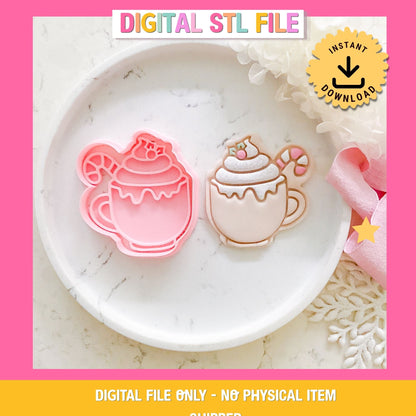 "Hot Cocoa" Cookie Cutter & Stamp