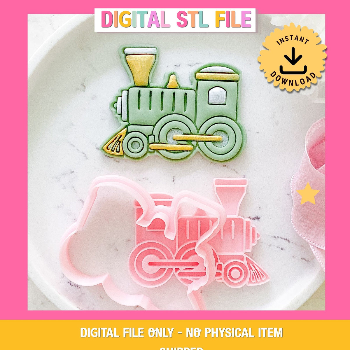 "Train" Cookie Cutter & Stamp
