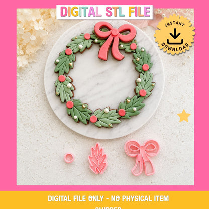 "Wreath with Bow" Cookie Platter