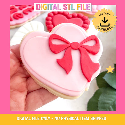 "Heart with Bow" Cookie Cutter Set
