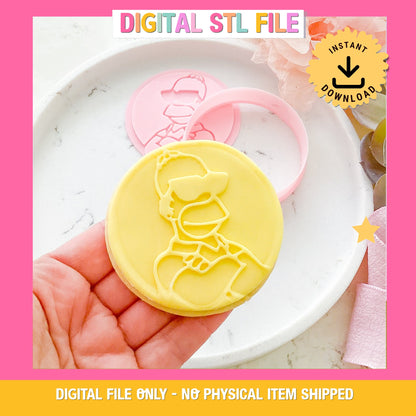 "Homer with Sunnies" Cookie Cutter and Stamp Set