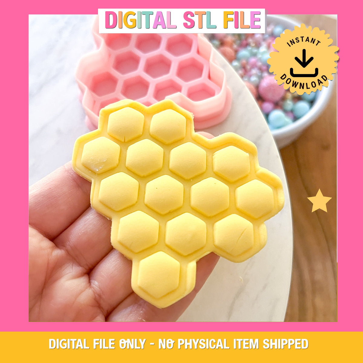 "Honey Comb" Cookie Cutter & Stamp