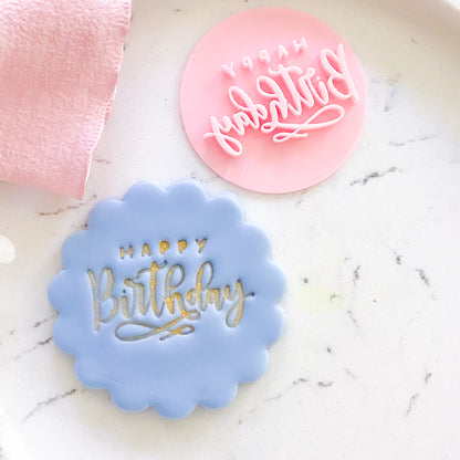 Happy Birthday Font #4 - Stamp