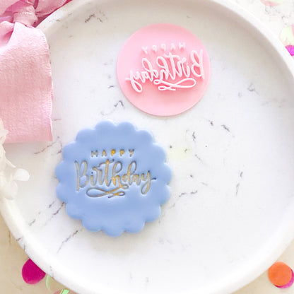 Happy Birthday Font #4 - Stamp