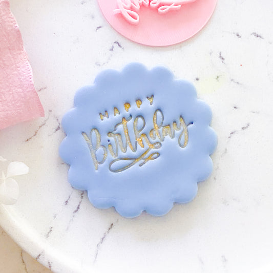 Happy Birthday Font #4 - Stamp