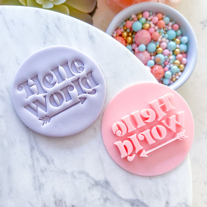 Hello World - Fondant Stamp