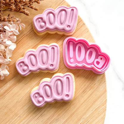 "Boo!" #1 Cutter & Stamp - Choose Size