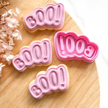 "Boo!" #1 Cutter & Stamp - Choose Size