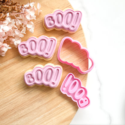"Boo!" #1 Cutter & Stamp - Choose Size