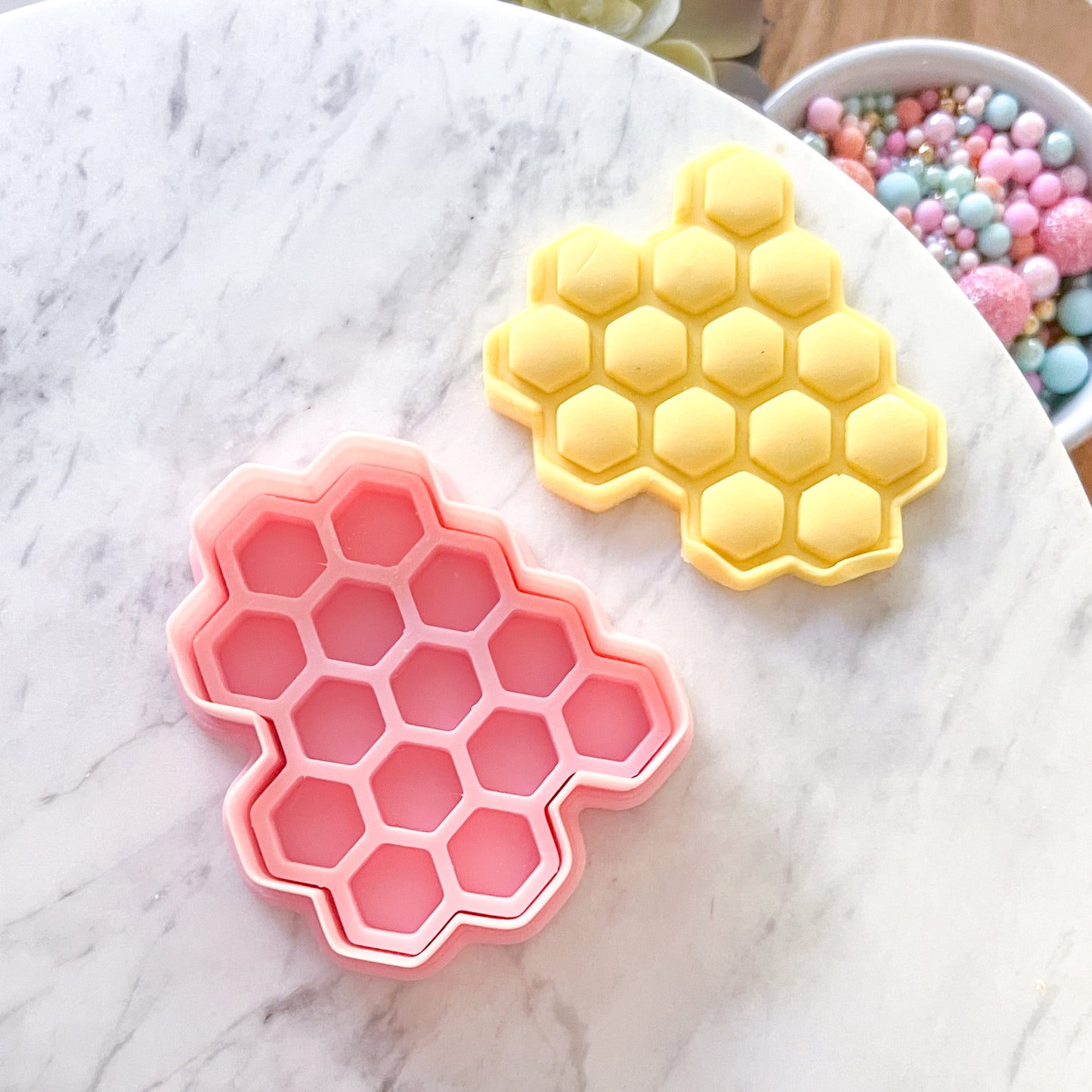 "Honey Comb" Cookie Cutter & Stamp