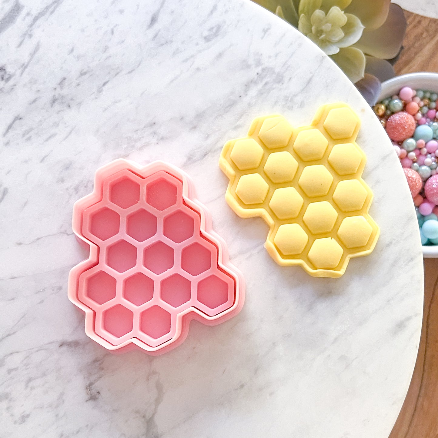 "Honey Comb" Cookie Cutter & Stamp