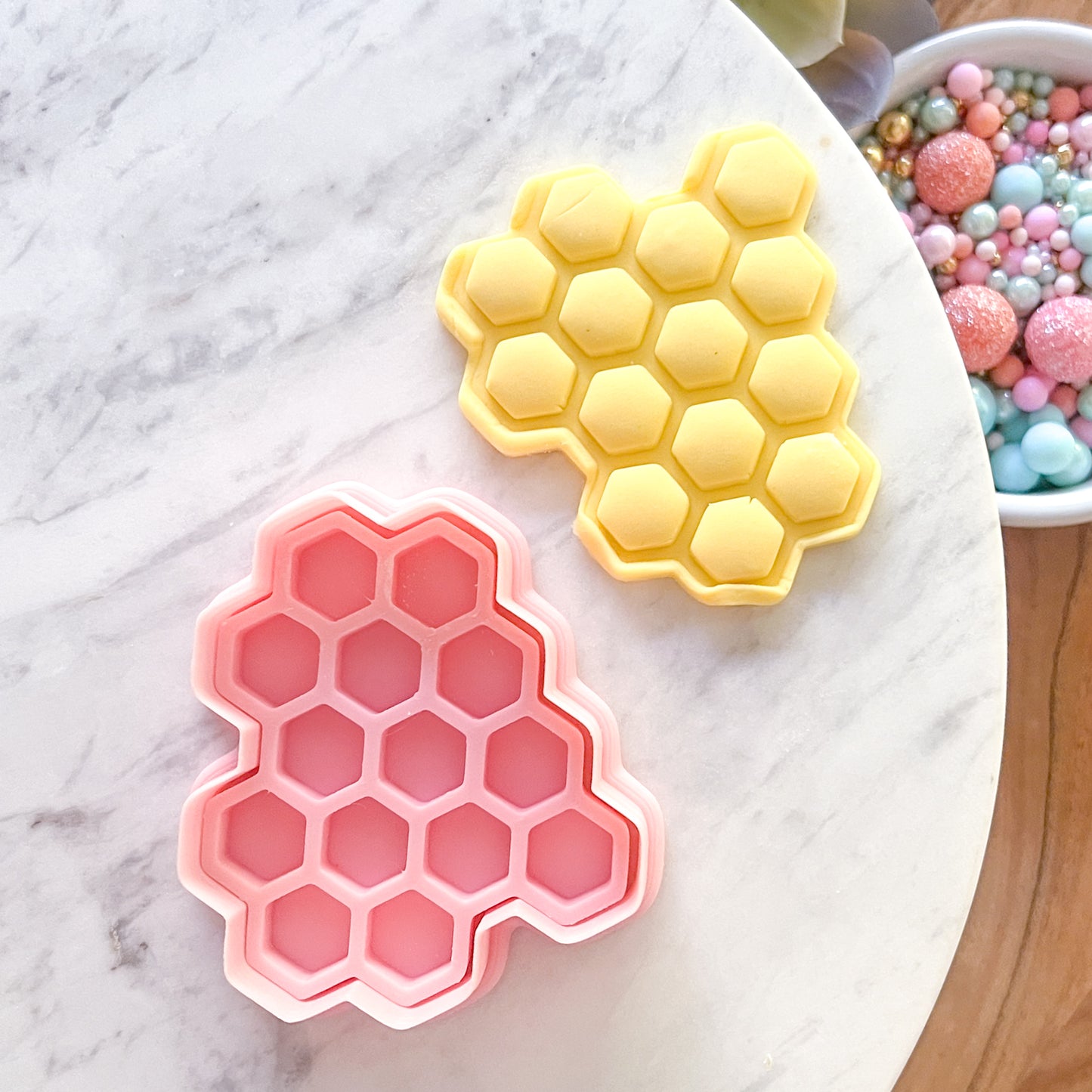 "Honey Comb" Cookie Cutter & Stamp