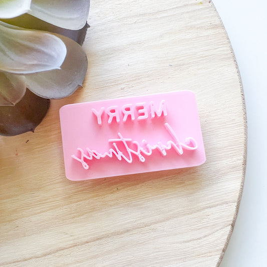 Merry Christmas #5 - Fondant Stamp