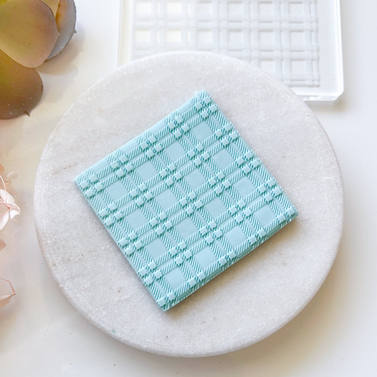 "Plaid" - Large Texture Plate