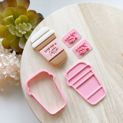 "Coffee Cup" - Cookie Cutter & Stamps
