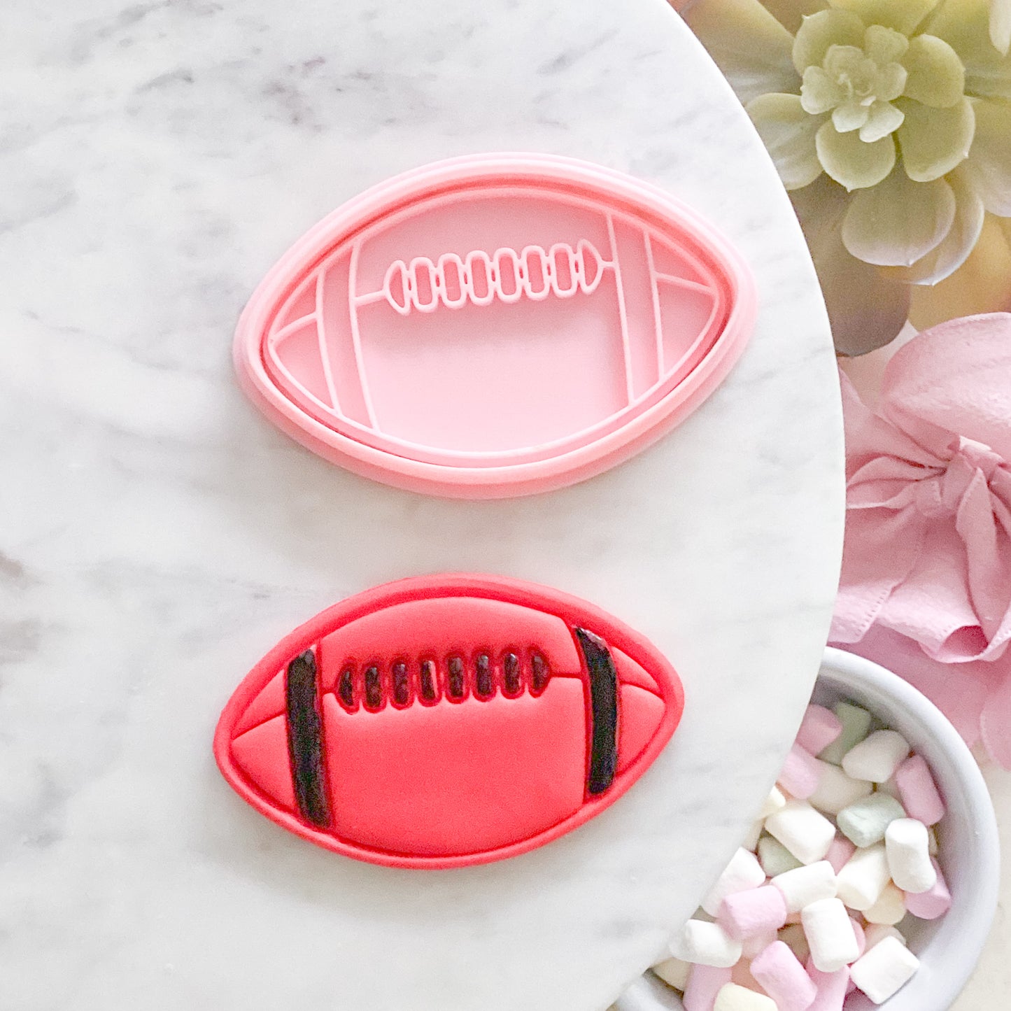 "Football" - Cookie Cutter & Stamp